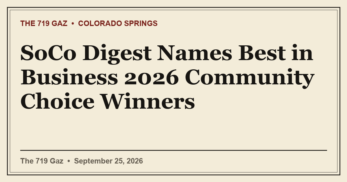 SoCo Digest Names Best in Business 2026 Community Choice Winners