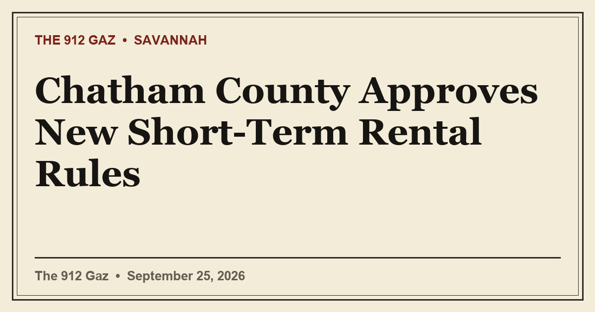 Chatham County Approves New Short-Term Rental Rules