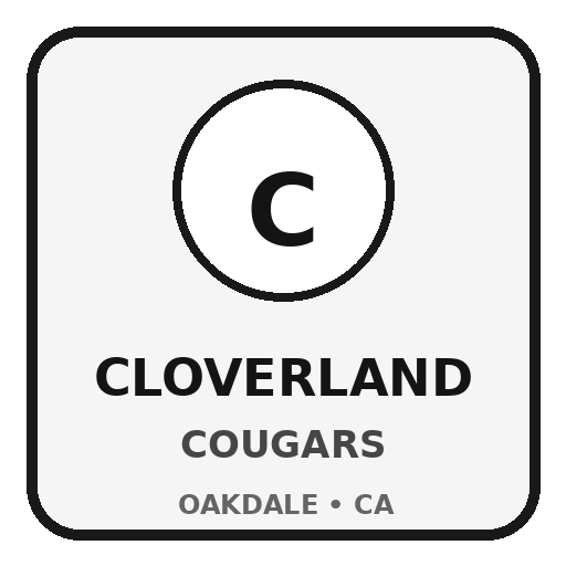 Cloverland Elementary Cougars identity tile