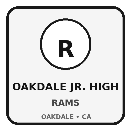 Oakdale Junior High Rams identity tile