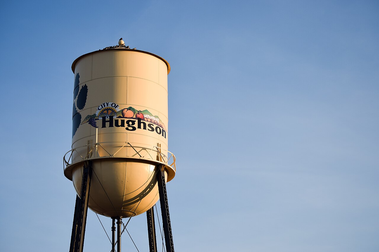 The Hughson water tower — cover of WELCOME Hughson, the Hughson California city magazine